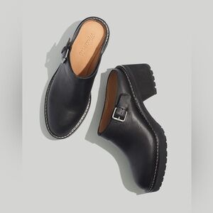 Madewell The Willa Convertible Strap Mule in Leather NH225 Size 6.5 black shoes